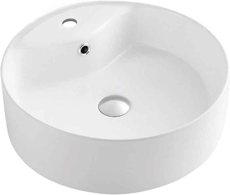 Photo 1 of SAFAVIEH BSK5402A Solea Collection Mira Bathroom Basin Sink, White