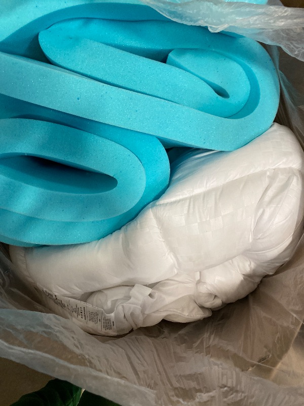 Photo 1 of Mattress Topper Queen Size, 3 Inch Queen Mattress Topper Dual Layer, 1 Inch Pillow Topper and 2 Inch Cooling Gel Memory Foam Mattress Topper for Back Pain