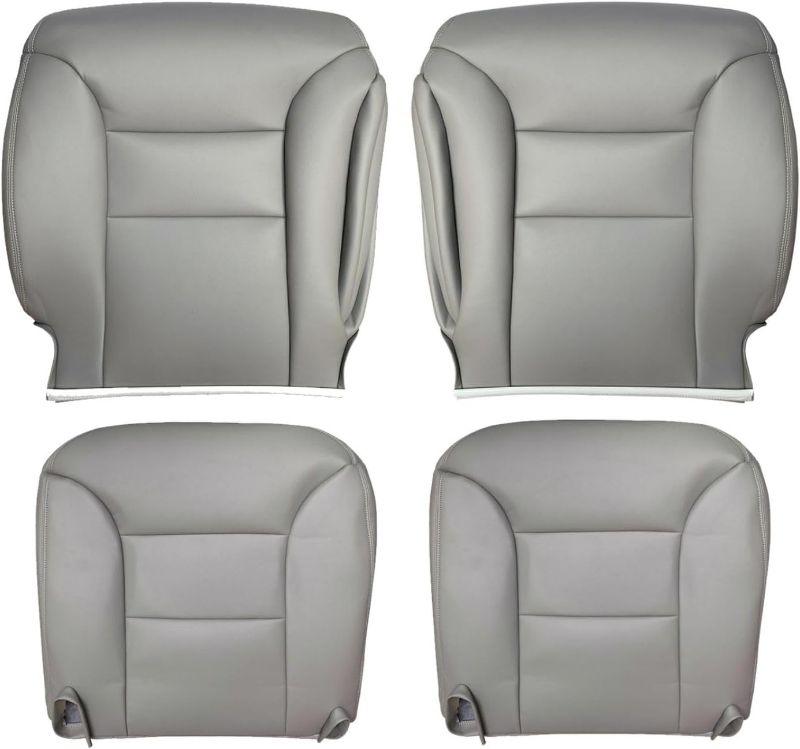 Photo 1 of AUTOKAY Seat Covers for Chevy Tahoe Suburban for GMC Sierra Yukon 1995-1999 Leather Gray