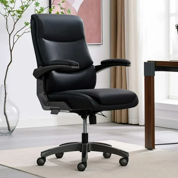 Photo 1 of La-Z-Boy High Back Height Adjustment and 360 Degree Swivel Office Desk Chair, Black