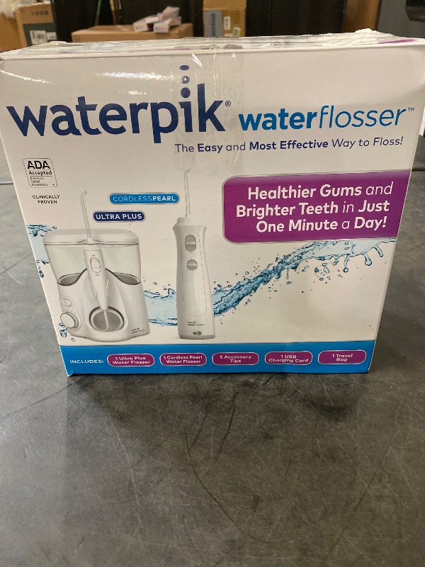 Photo 1 of Waterpik Ultra Plus and Cordless Pearl Water Flosser Combo Pack