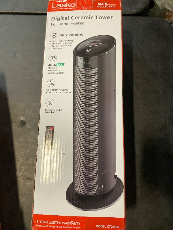 Photo 1 of Lasko 22" Ceramic Tower Heater with Remote Control