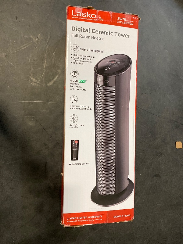Photo 1 of Lasko 22" Ceramic Tower Heater with Remote Control