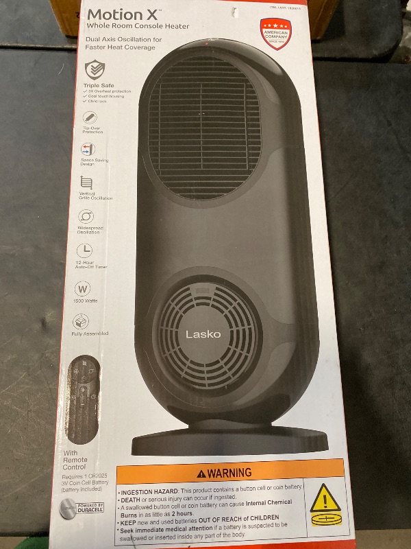 Photo 1 of Lasko CC27350 Motion X Whole Room Heater with Remote
