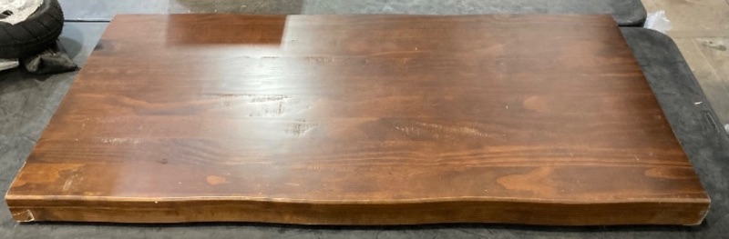 Photo 1 of 2" Thick Live Edge Wood Table Top - Walnut Color, Solid Wood
