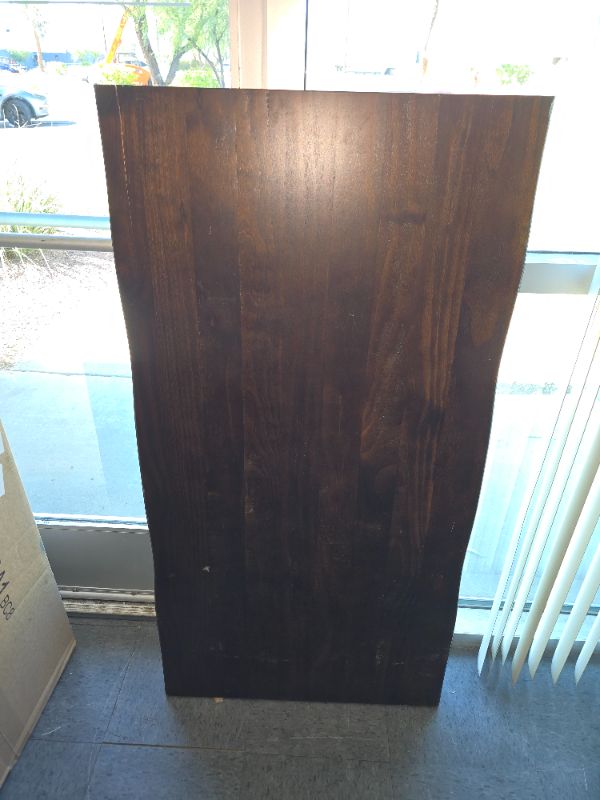 Photo 1 of 4Ft x 25" - 2" Thick Live Edge Wood Table Top - Walnut Color, Solid Wood