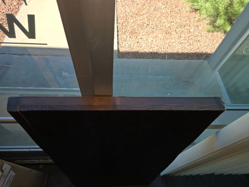 Photo 1 of 4Ft x 25" - 2" Thick Live Edge Wood Table Top - Walnut Color, Solid Wood