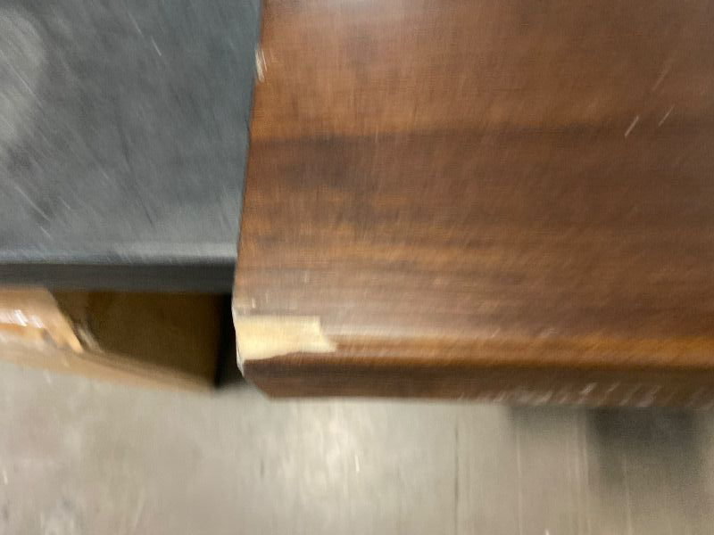Photo 1 of 2" Thick Live Edge Wood Table Top - Walnut Color, Solid Wood