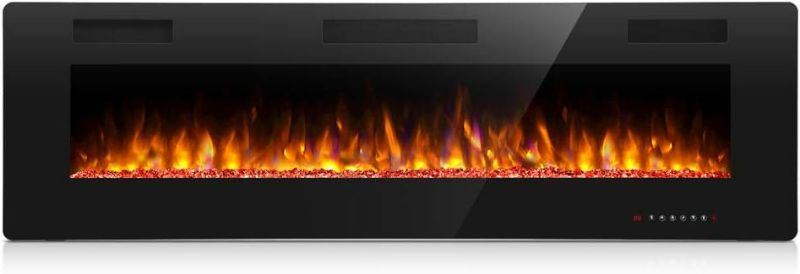Photo 1 of Antarctic Star 42 Inch Electric Fireplace in-Wall Recessed and Wall Mounted, Fireplace Heater and Linear Fireplace with Multicolor Flame, Timer, 750/1500W Control by Touch Panel & Remote