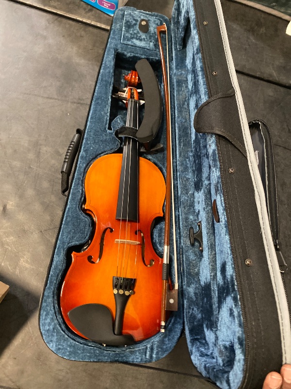 Photo 1 of Vangoa Violin 1/2 Size Set Fiddle, Handcrafted Half Size Starter Acoustic Violins Kit with Solid Wood Side Board, Lightweight Hard Case for Beginners Learners, Children, Kids, Adults, Right Handed