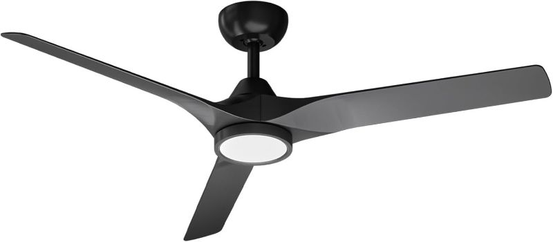 Photo 1 of Ceiling Fans with Lights and Remote, 52 inch, Reversible Quiet DC Motor, 6 Speeds,Dimmable,Modern Ceiling Fan with Night Light for Living Room, Bedroom, Kitchen, Outdoor Patios, Black