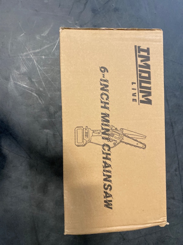 Photo 1 of Mini Chainsaw Cordless 6'' with 2×21V Battery, IMOUMLIVE Brushless Powerful Electric Small Hand Portable Chain Saw with Auto Oiler, Lightweight, 2.2 lbs, Handheld, Easy For Pruning, Cutting, Trimming