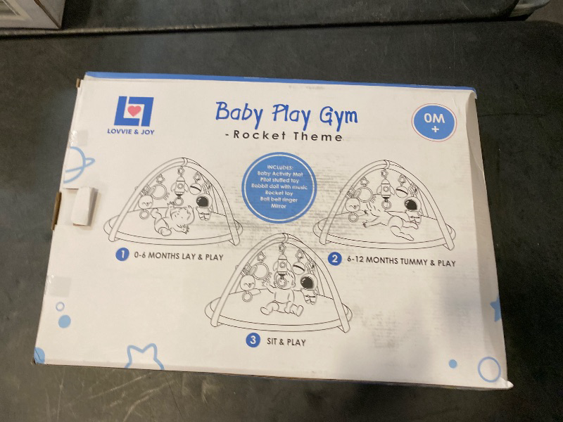 Photo 1 of Lovvie & Joy Baby Play Activity Gym Tummy Time Mat for Newborn Infant,Baby Gyms & Playmats for Babies 0-6 9 12 Months with 5 Toys for Early Sensory Exploration and Motor Skill Development Space