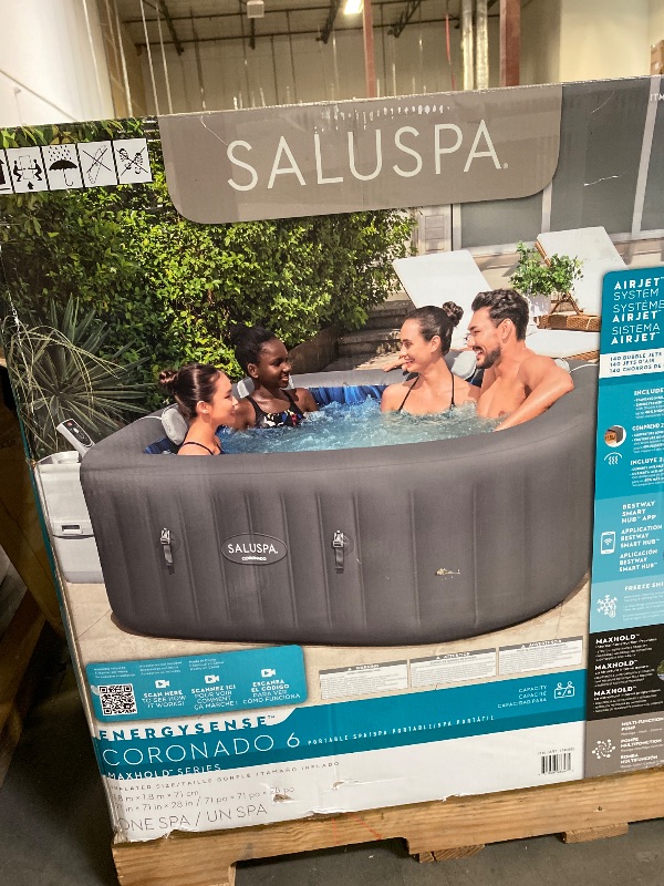 Photo 1 of SaluSpa Coronado EnergySense Square Air Jet 4-6 Person Inflatable Spa