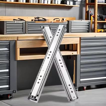 Photo 1 of Heavy Duty Drawer Slides 24 Inch Truck Bed Slide Out Fridge Slide Truck Bed Drawer Generator Slide TUT Tray RV Drawer Slides Full Extension Tool Box Drawer Slide Heavy Duty 260 lbs Hardwares Included