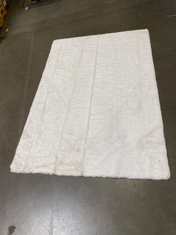 Photo 1 of Ophanie 8x10 White Area Rugs for Living Room, Large Shag Bedroom Carpet, Big Indoor Thick Soft Nursery Rug, Ivory Carpets for Boy and Girls Room Dorm Home Decor Aesthetic