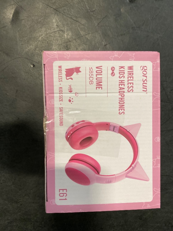 Photo 1 of gorsun Kids Bluetooth Headphones, Portable Wireless Headset for Kids, Bluetooth 5.3, Over-Ear Toddler Headphones with Microphone, 85dB Volume Limited, 40 Hours Playtime (Pink)