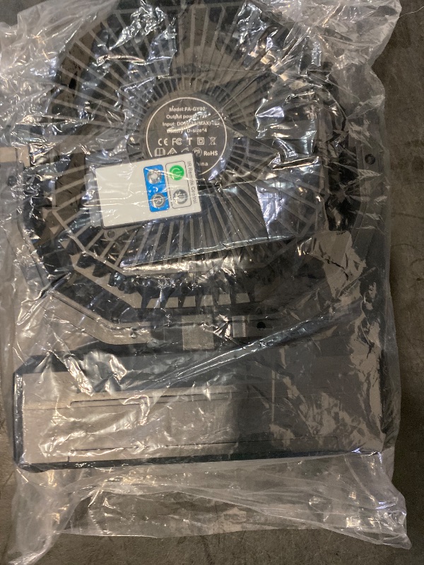 Photo 1 of Battery Operated Fan [200H Max], 2 in 1 D-Cell Battery & USB Powered Fans, Portable Camping Fan with 4 Speeds, Light, Timer, Remote for Outdoor Tent, Travel, Picnic, Office, Bedroom - Black