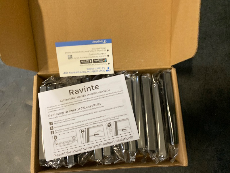 Photo 1 of Ravinte 30 Pack 4 Inch Kitchen Square Cabinet Handles Matte Black Pulls Black Drawer Pulls Kitchen Cabinet Hardware for Cupboard Drawer Handles