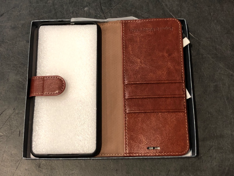 Photo 1 of MONASAY Wallet Case Fit for Samsung Galaxy S20 5G, 6.2 inch, [Screen Protector Included] Flip Leather Cell Phone Cover with RFID Blocking Credit Card Holder, Brown