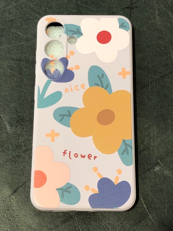 Photo 1 of LEECG for Samsung S24 Case Flower Butterfly Pattern Design S24 Phone Cover Ultra Thin Soft Anti Drop Liquid Silicone Case for Samsung Galaxy S24 6.2"-Color Block Purple