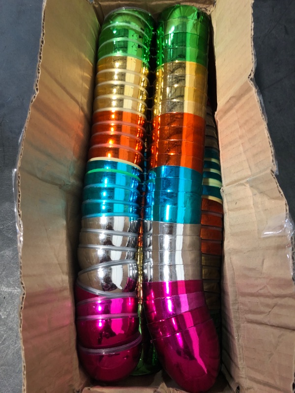 Photo 1 of TURNMEON 48 Pcs 3.1” Golden Easter Eggs Bulk Metallic Colorful Fillable Plastic Easter Eggs Empty for Egg Hunt Game Easter Basket Stuffers Party Favor Treats Fillers Class Prize Supplies