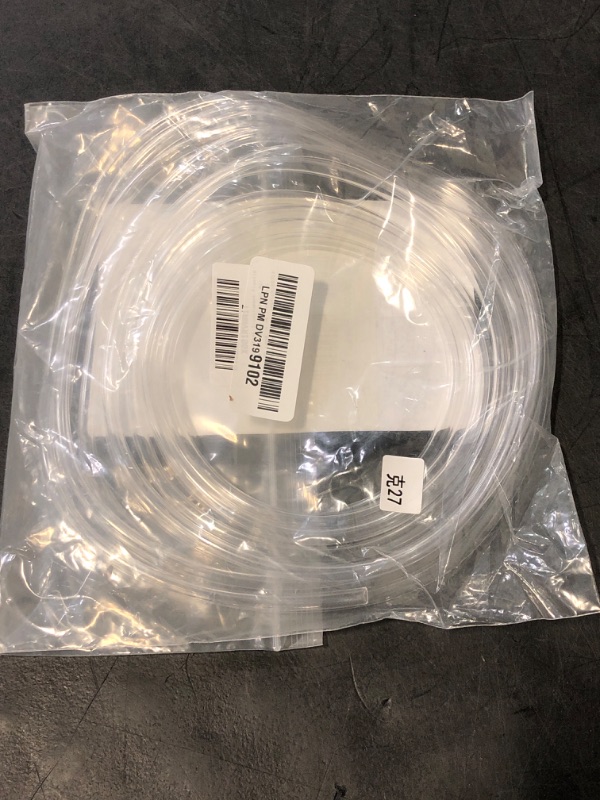 Photo 1 of 16 Feet - 3/16" ID x 1/4" OD Clear Vinyl Tubing, Translucent Plastic PVC Tubing Hose Pipe for Water Air Pump