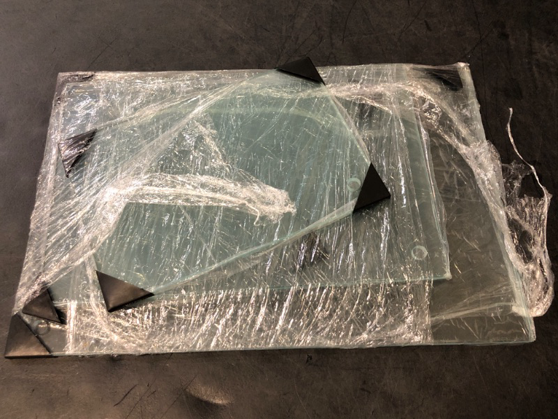 Photo 1 of 3Pack Tempered Glass Cutting Board for Kitchen Heat-Resistant Clear Cutting Board for Countertop Non-Slip Glass Board with Counter Lip Scratch-Resistant Easy to Clean