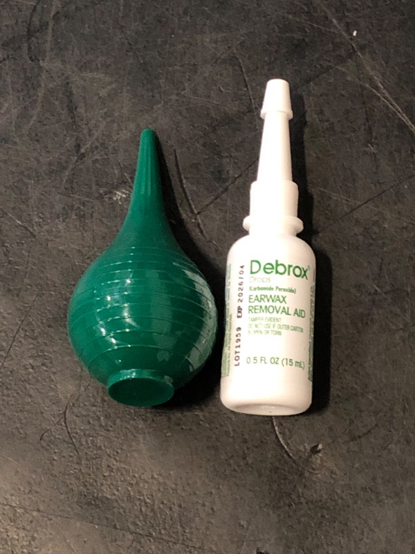 Photo 1 of Debrox Ear Wax Removal Kit - Includes Bulb Syringe and 0.5 Fl Oz Removal Drops for Cleaning Ears