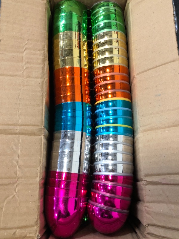 Photo 1 of TURNMEON 48 Pcs 3.1” Golden Easter Eggs Bulk Metallic Colorful Fillable Plastic Easter Eggs Empty for Egg Hunt Game Easter Basket Stuffers Party Favor Treats Fillers Class Prize Supplies