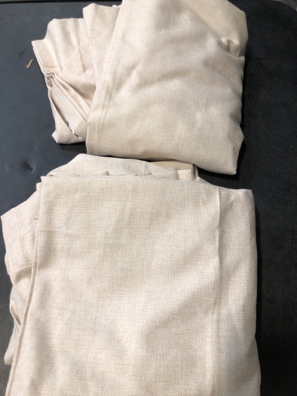 Photo 1 of 100% Blackout Shield Pinch Pleated Curtains Blackout, Linen Black Out Curtains 96 Inch Length 2 Panels Set, Pleated Drapes with Hooks for Bedroom/Living Room, 40" W x 96" L, Cream