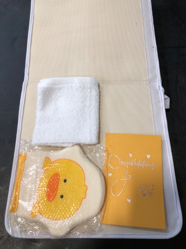Photo 1 of Bath Kneeler and Elbow Rest Pad, 1.75 inch Extra Thick Baby Bath Kneeling Pad and Elbow Pad for Bathtub. Bath Tub Elbow Pad with Infant Toy and Baby Accessories Organizer, Grey