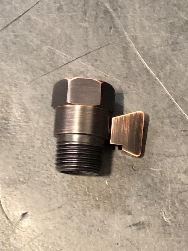 Photo 1 of Water Flow Control Valve, Brass Shower Shut Off Valve Adjustable Water Pressure Regulator for Hand Held Shower Head & Bidet Sprayer, Oil Rubbed Bronze Water Saver G1/2 Standard Connection