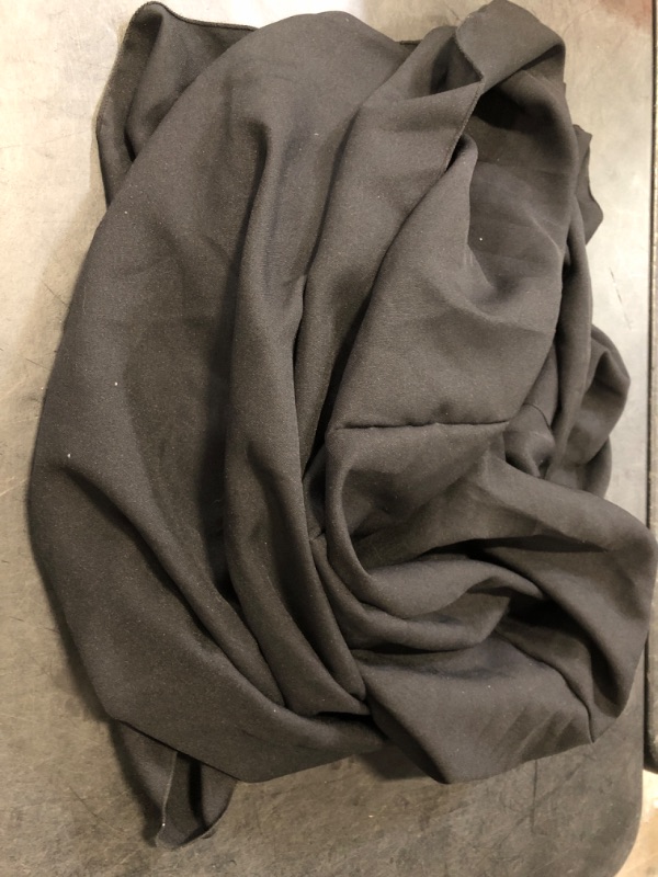 Photo 1 of 5 Feet Black Tablecloth Fitted Polyester Table Cover Wedding Banquet Event Tablecloth Black
