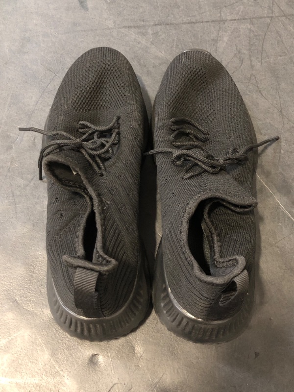 Photo 1 of Size 9 Feethit Womens Slip On Walking Shoes Non Slip Running Shoes Breathable Workout Shoes Lightweight Gym Sneakers All Black Size 9
