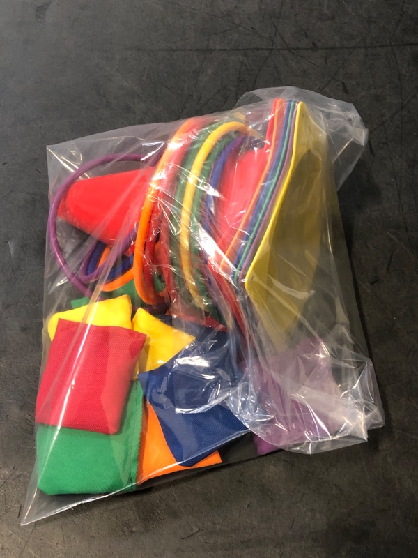 Photo 1 of unanscre 31PCS 3 in 1 Carnival Outdoor Games Combo Set for Kids, Soft Plastic Cones Bean Bags Ring Toss Game, Gift for Birthday Party/Xmas