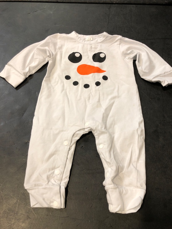 Photo 1 of Fantasy Era Infant Christmas Baby Boy Girl Snowman Outfit Newborn Long Sleeve Clothes One-Piece Romper(12-18 Months)
