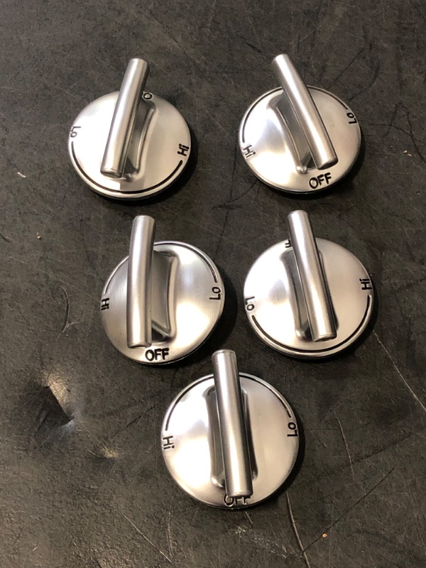 Photo 1 of Stove Burner Knob Replacement for 74007733 AP6011505 Compatible with Whirlpool Maytag Jenn Air Range Cooktop Replaces PS11744702 (5 Pack)