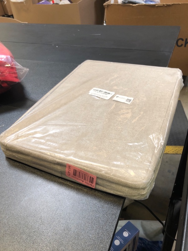 Photo 1 of StorageWorks Storage Bins, Fabric Storage Bins for Shelves, Large Storage Baskets with Metal Frame, Closet Baskets and Bins with Handles, Brown and Beige, 2-Pack