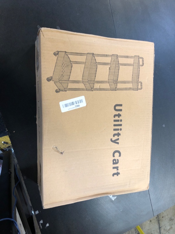 Photo 1 of Sywhitta 4-Tier Plastic Rolling Utility Cart with Handle, Multi-Functional Storage Trolley for Office, Living Room, Kitchen, Movable Storage Organizer with Wheels, White