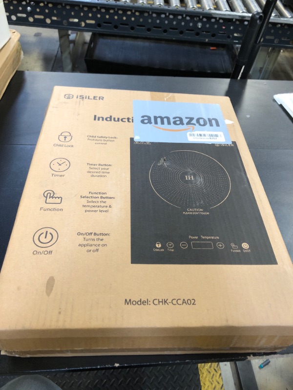 Photo 1 of Portable Induction Cooktop, iSiLER 1800W Sensor Touch Electric Induction Cooker Hot Plate with Kids Safety Lock, 6.7" Heating Coil, 18 Power 17 Temperature Setting Countertop Burner with Timer