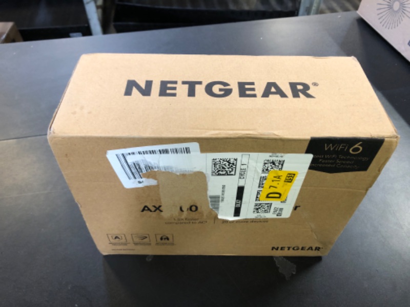 Photo 2 of NETGEAR 4-Stream WiFi 6 Router (R6700AX) – Security Features, AX1800 Wireless Speed (Up to 1.8 Gbps), Covers up to 1,500 sq. ft., 20 devices