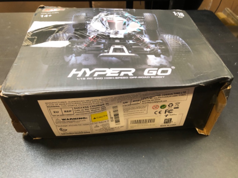 Photo 2 of HYPER GO H16PL 1/16 RTR Brushless RC Buggy, Fast RC Cars for Adults, Max 38 mph RC Truck, 4WD High Speed Racing RC Car with 2S 2000 mAh Battery for RC Basher