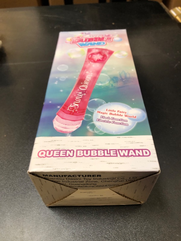 Photo 2 of Boerfmo Bubble Wands with LED Light - Rechargeable Bubbles Machine/Glow Stick(2 in 1), Include Bubble Solutions - Outdoor Toys for Toddlers/Kids, Gifts for Girls Ages 3+ Year Old Birthday Party Gift