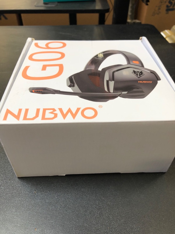 Photo 2 of NUBWO G06 Dual Wireless Gaming Headset with Microphone for PS5, PS4, PC - 23ms Low Latency Audio - 100-Hour of Playtime - 50mm Drivers (Black-Orange)