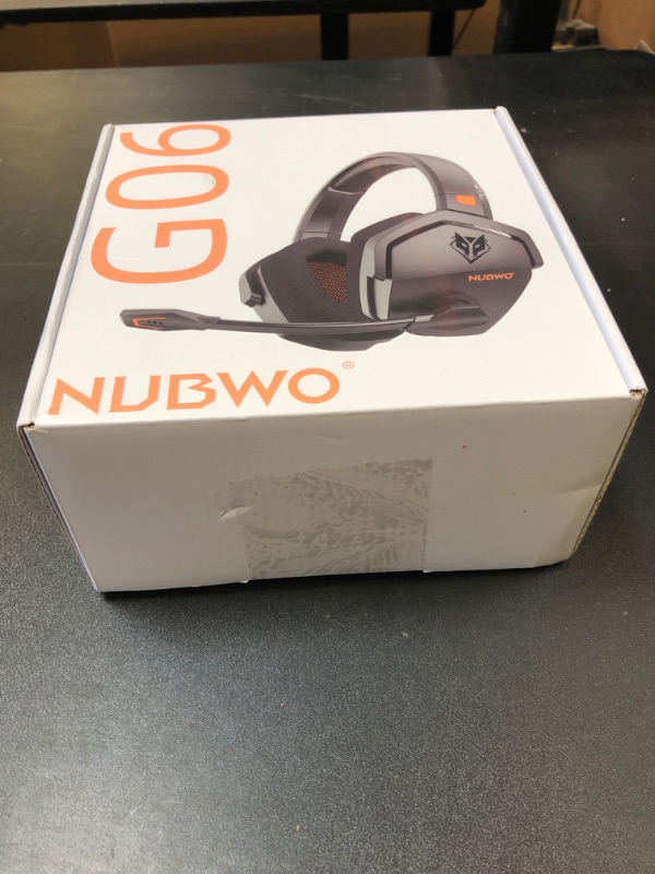 Photo 2 of NUBWO G06 Dual Wireless Gaming Headset with Microphone for PS5, PS4, PC - 23ms Low Latency Audio - 100-Hour of Playtime - 50mm Drivers (Black-Orange)