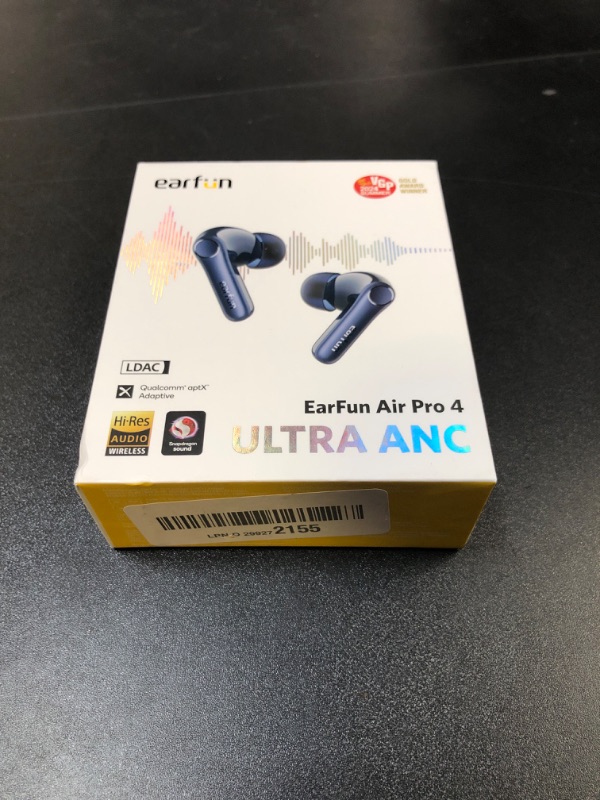 Photo 2 of EarFun Air Pro 4 Adaptive Hybrid Noise Canceling Wireless Earbuds, Qualcomm Snapdragon Sound, aptX Lossless, 6 Mics AI CVC 8.0 Call, LDAC Hi-Res Audio, 52H Playtime, Bluetooth 5.4 (Royal Blue)