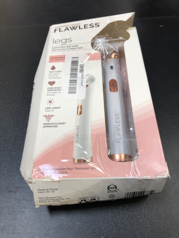 Photo 2 of Finishing Touch Flawless Legs, Electric Razor for Women, Pivoting Head Leg Hair Remover with LED Light for Instant and Painless Leg Hair Removal