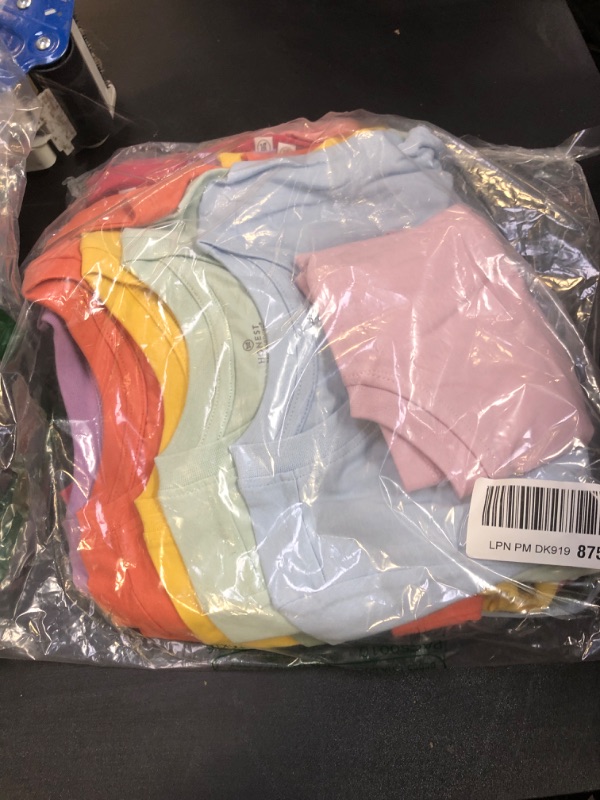 Photo 2 of HonestBaby Organic Cotton Short Sleeve T-Shirts 10-Pack Rainbow Gems Pinks 5 Years