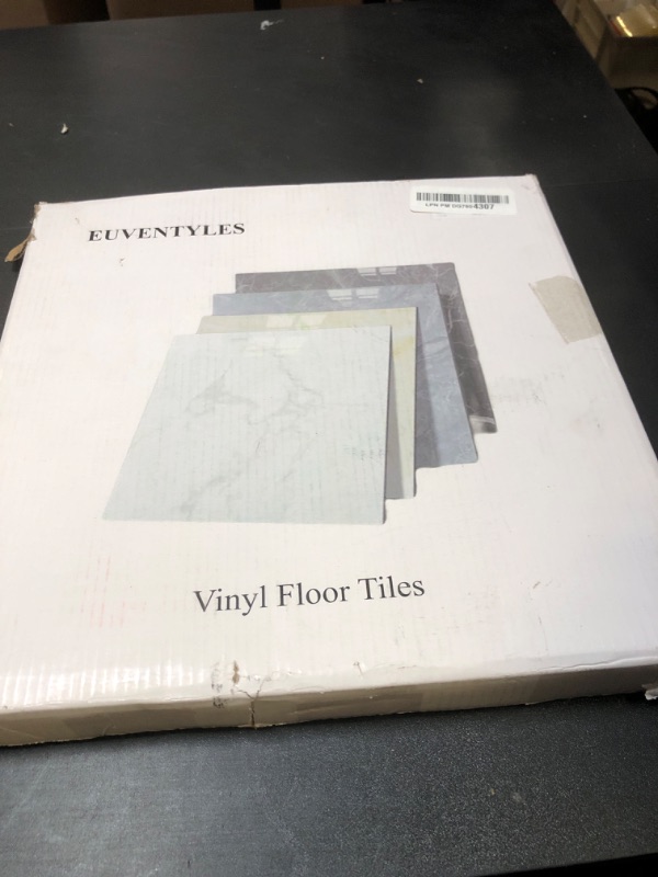 Photo 2 of Euventyles Peel and Stick Floor Tile 20 Pcs 12x12'' Self Adhesive Vinyl Flooring Waterproof Peel and Stick Tile for Bathroom, Kitchen, Bedroom, Living Room, etc. Removable Grey Floor Tiles